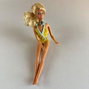 Mattel My First Barbie‎ Doll #1875 Vintage 1980 Original Swimsuit Blonde Blue